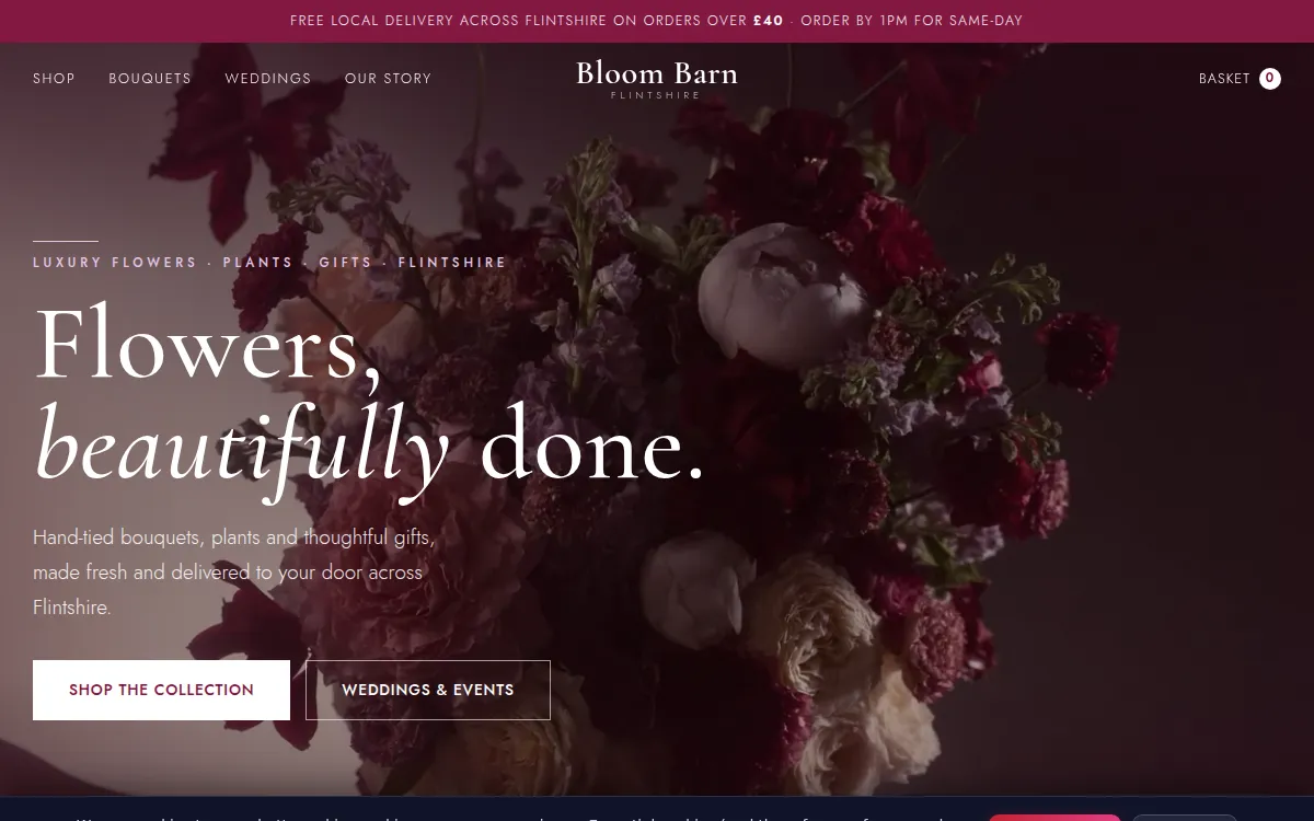 Bloom Barn website design