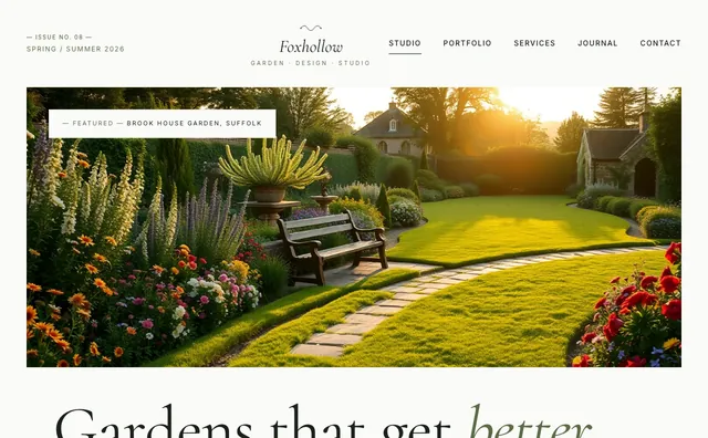 Foxhollow Garden Design website design