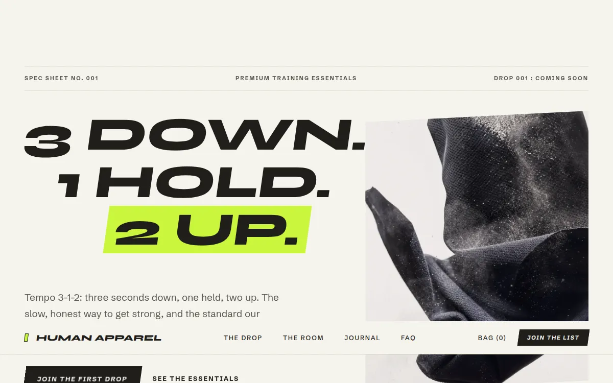 Human Apparel website design