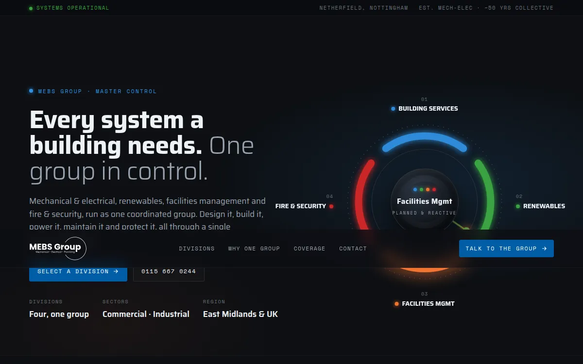 MEBS Group website design